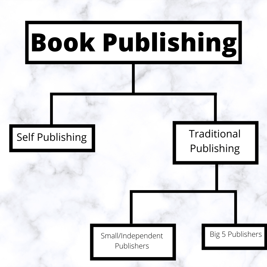 A diagram of book publishing options.