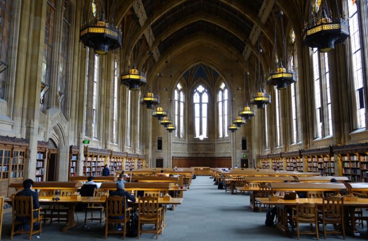 A university library.